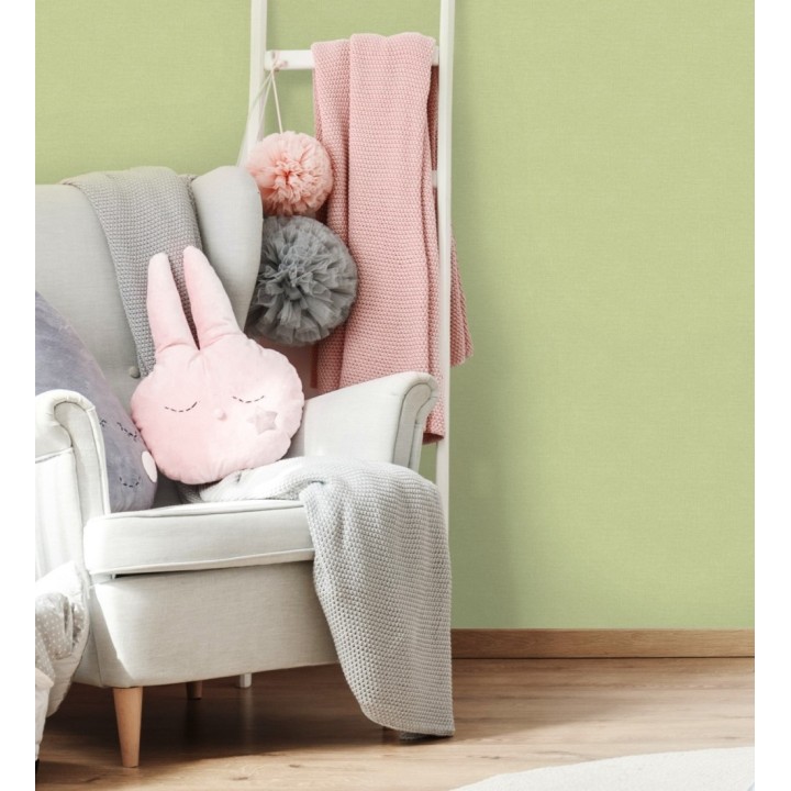 Papel pintado liso infantil color verde - Children Canvas 128889