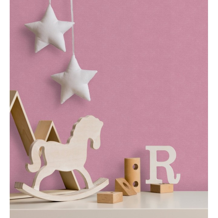 Papel pintado liso infantil color fucsia - Children Canvas 128891