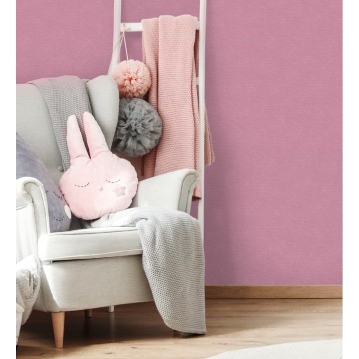 Papel pintado liso infantil color fucsia - Children Canvas 128891