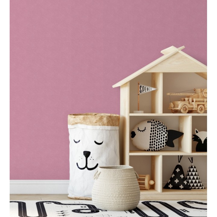 Papel pintado liso infantil color fucsia - Children Canvas 128891
