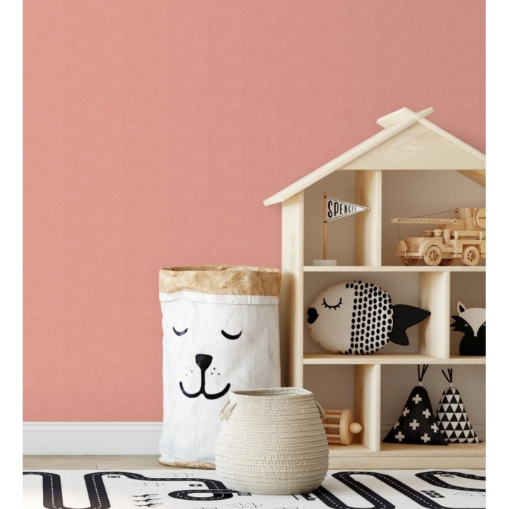 Papel pintado liso infantil color naranja - Children Canvas 128892