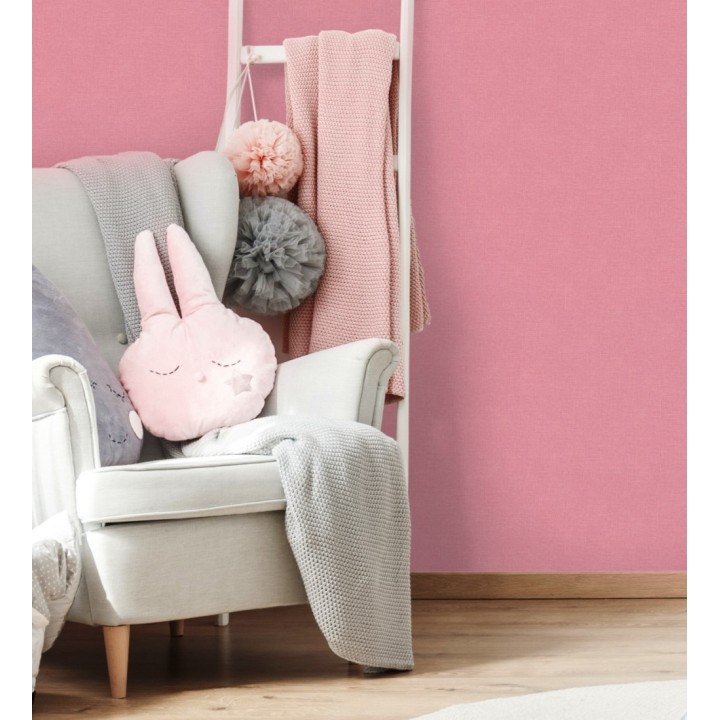 Papel pintado liso infantil color rosa - Children Canvas 128893