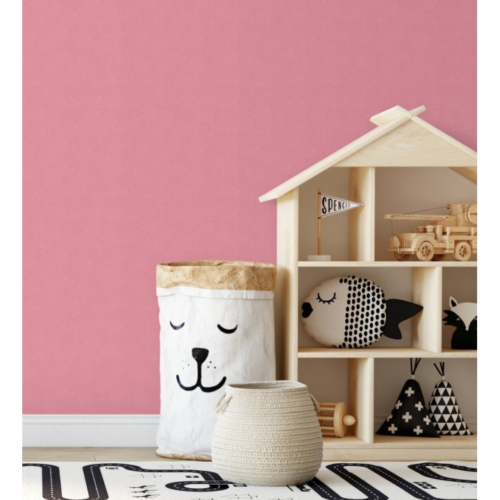 Papel pintado liso infantil color rosa - Children Canvas 128893