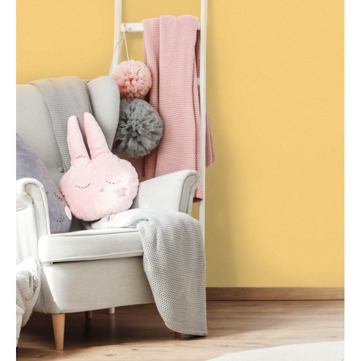 Papel pintado liso infantil color amarillo - Children Canvas 128894