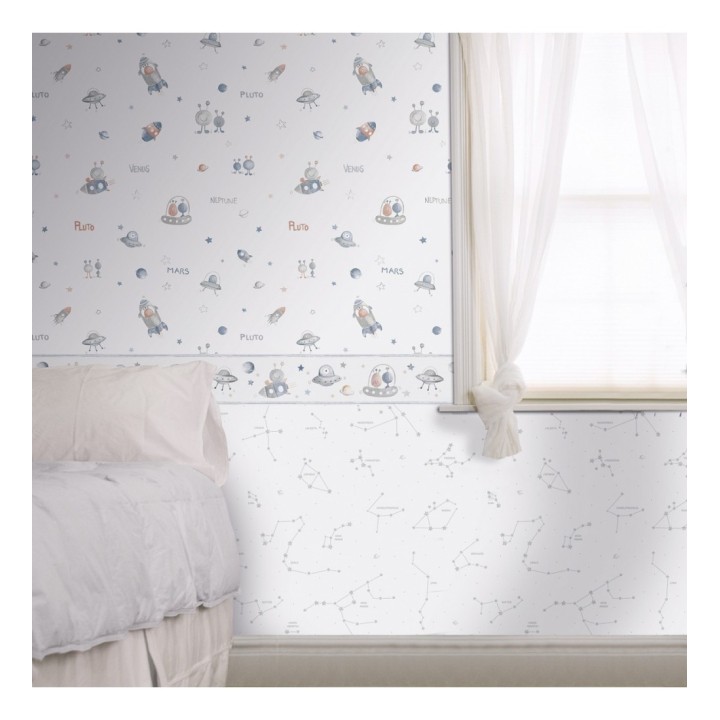 Cenefa de planetas y naves de extraterrestres - Galaxy Friends 128903