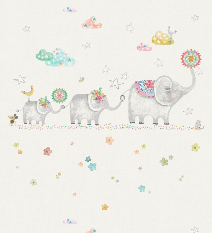 Cenefa de elefantes en familia - Elephants Family 128906