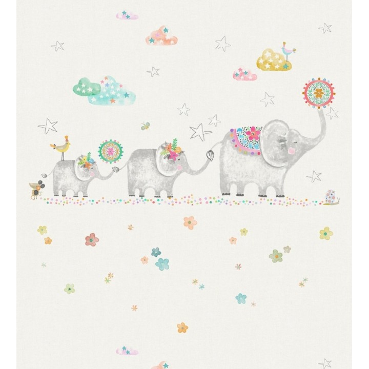 Cenefa de elefantes en familia - Elephants Family 128906