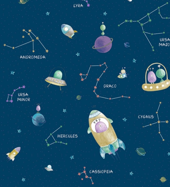 Cenefa de planetas y naves de extraterrestres - Constellation Friends 128907