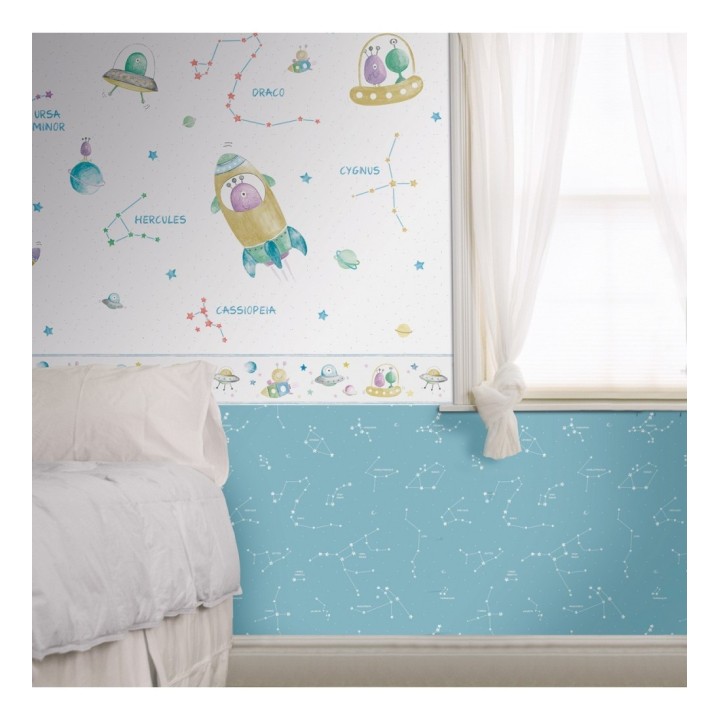 Cenefa de planetas y naves de extraterrestres - Galaxy Friends 128908