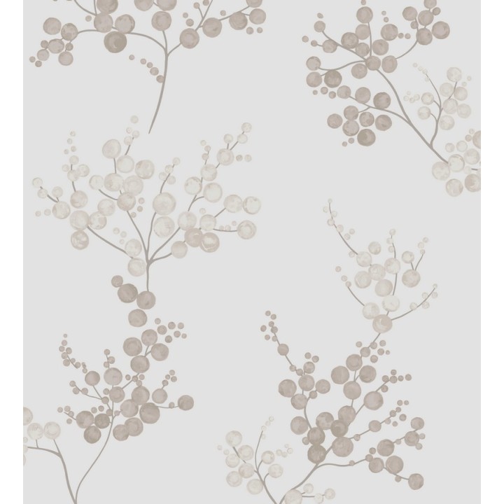 Papel pintado árboles minimalistas de hojas redondas - Amine 227805