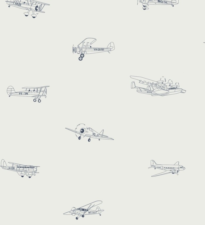 Papel pintado avionetas infantiles dibujadas - Light Airplane 228332