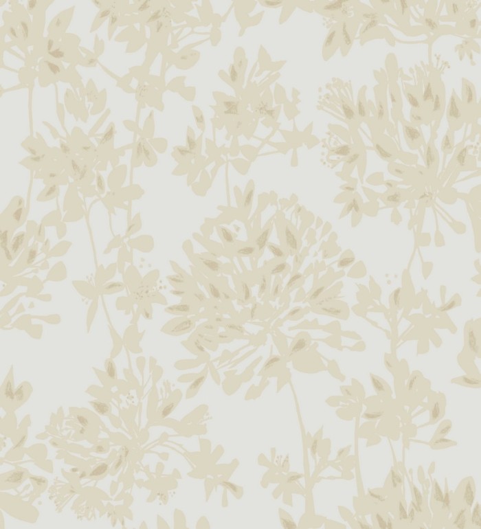 Papel pintado siluetas de hojas artísticas - Russelia 228447