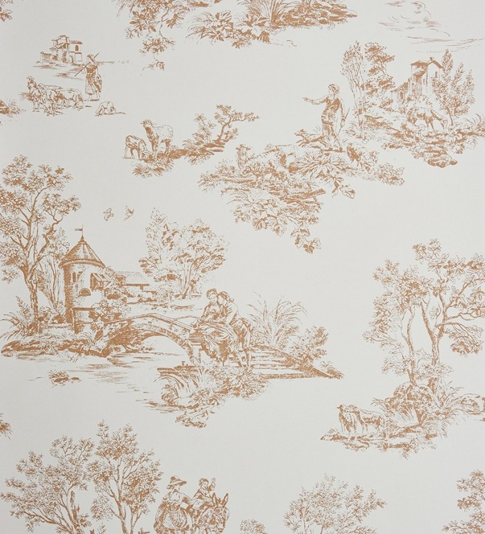 Papel pintado toile de jouy pareja de enamorados - Gobelín 229107