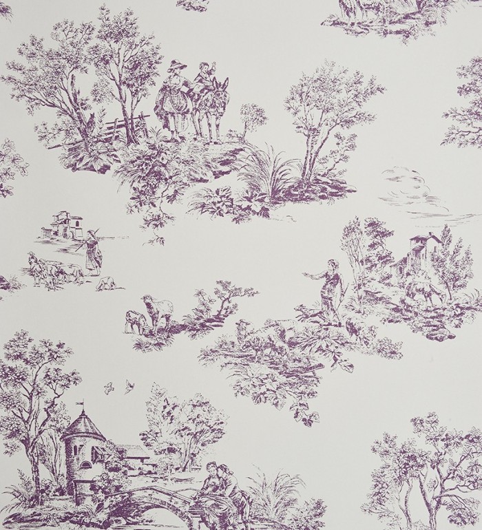 Papel pintado toile de jouy pareja de enamorados - Gobelín 229108