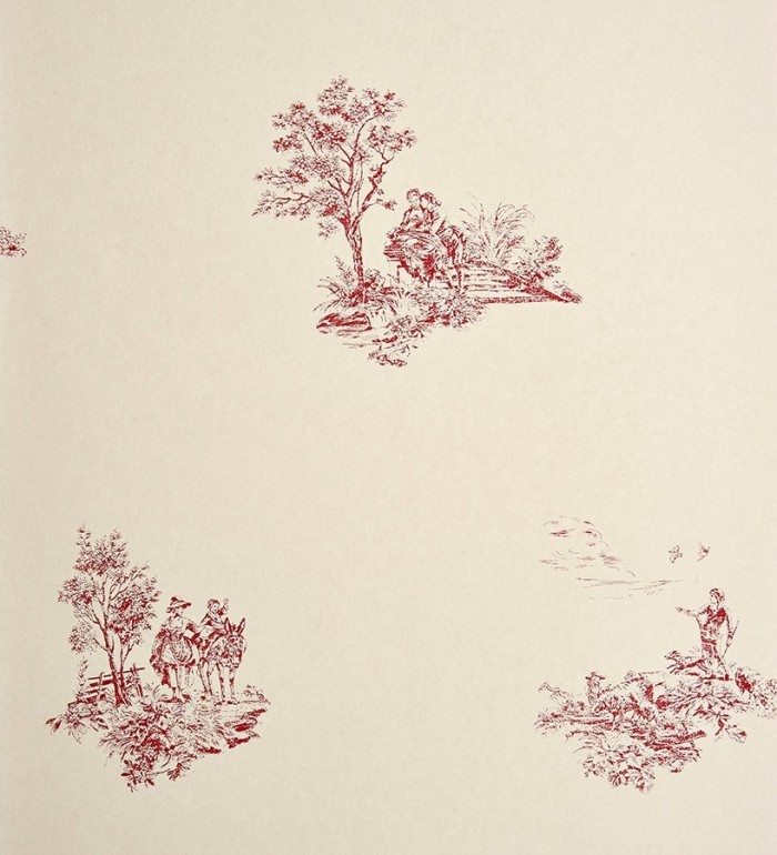 Papel pintado toile de jouy francés escenas campestres - Caron 229116