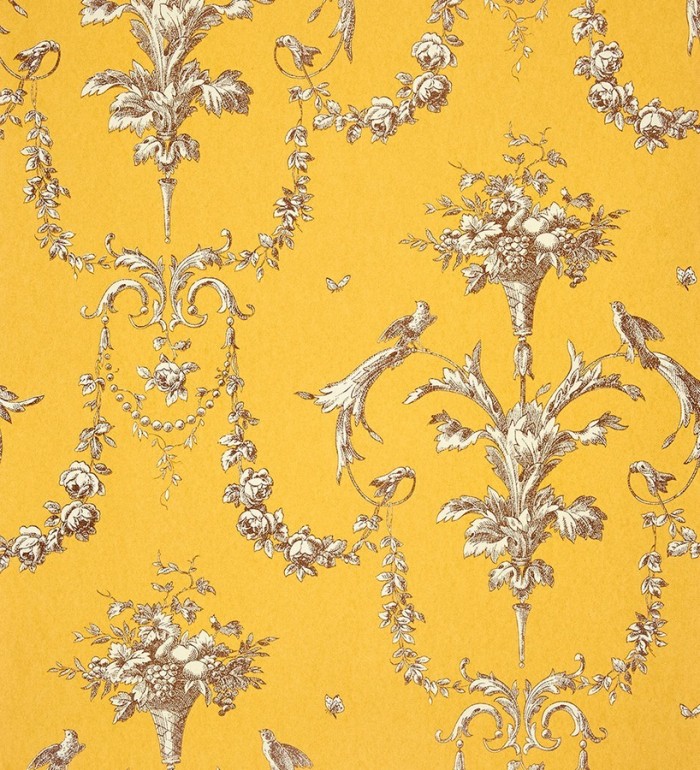 Papel pintado cadenetas de flores y pájaros - Allegrain 229119