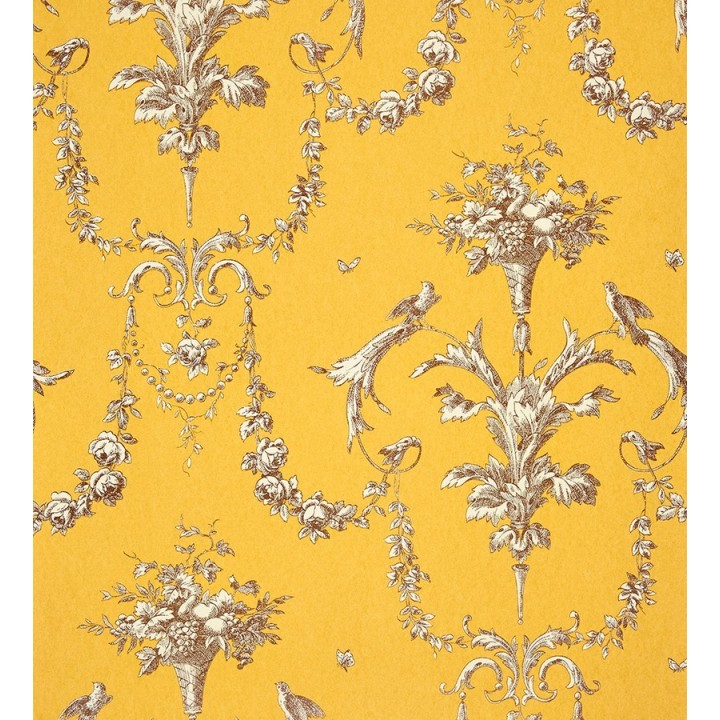 Papel pintado cadenetas de flores y pájaros - Allegrain 229119