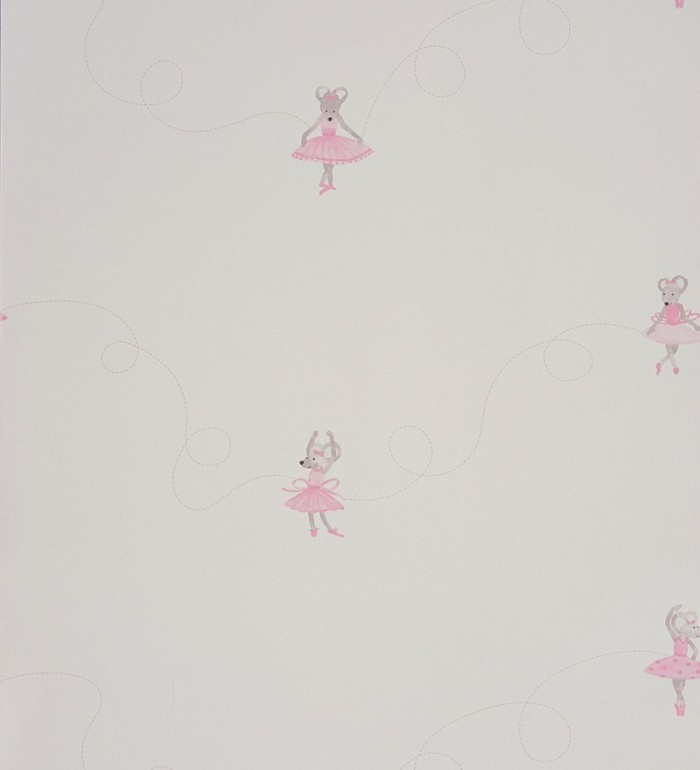 Papel pintado ratitas bailarinas infantiles - Dancer Mousy 229268