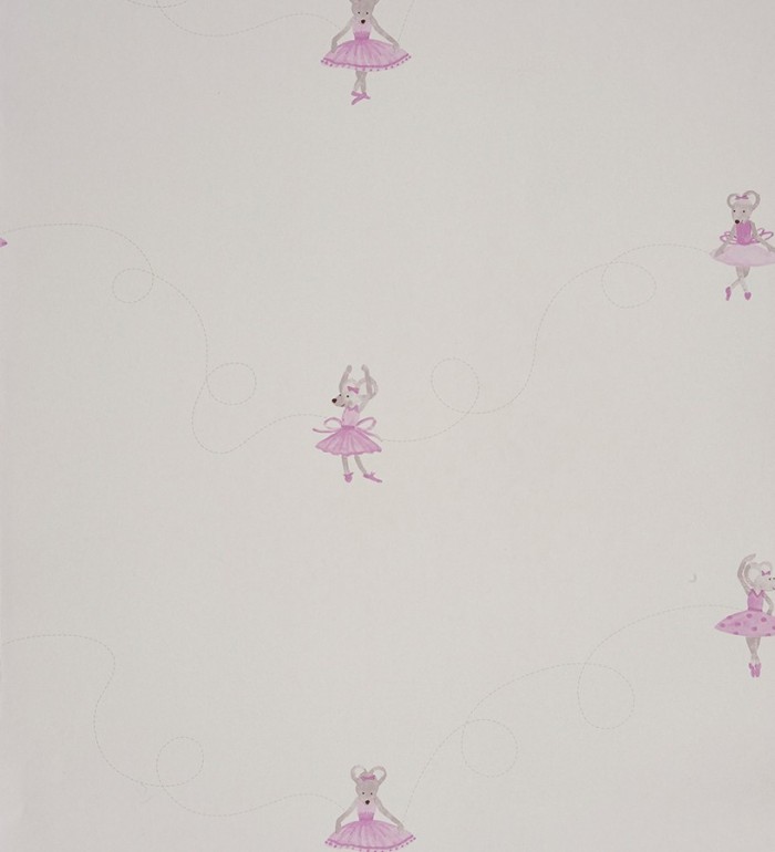 Papel pintado ratitas bailarinas infantiles - Dancer Mousy 229269