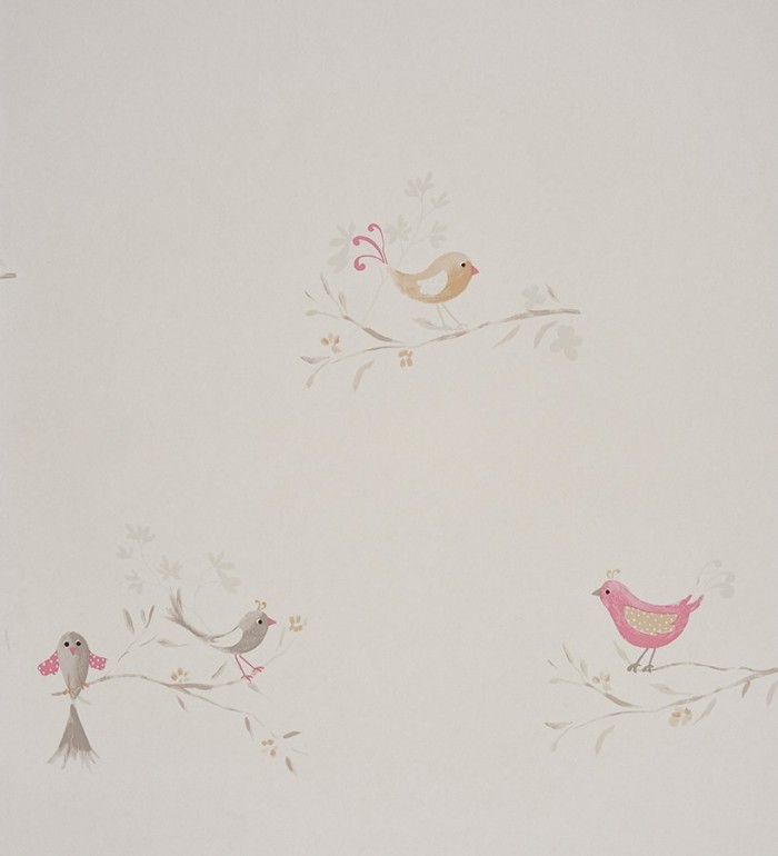 Papel pintado pájaros infantiles de acuarela - Singer Birds 229274