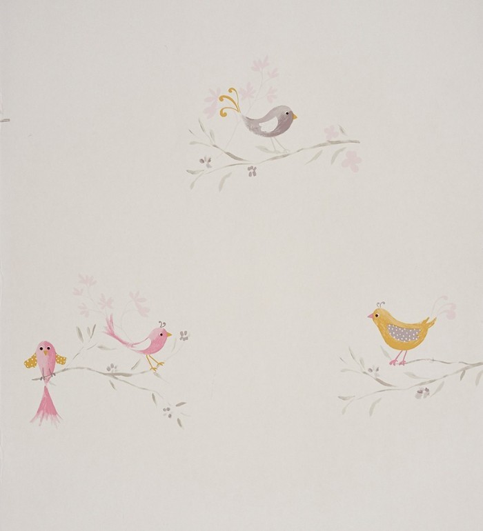 Papel pintado pájaros infantiles de acuarela - Singer Birds 229275