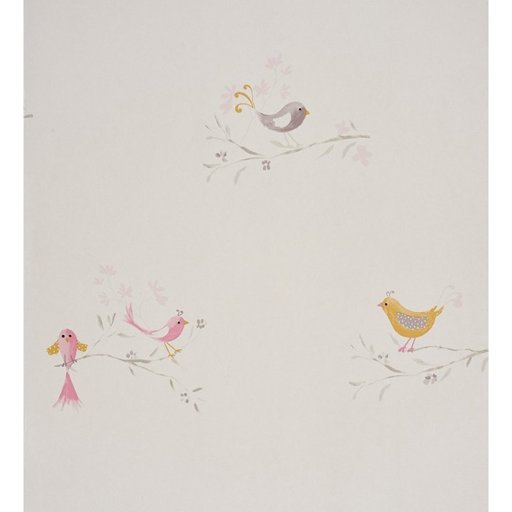 Papel pintado pájaros infantiles de acuarela - Singer Birds 229275