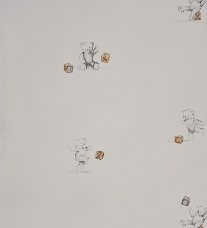 Papel pintado ositos con cubos de letras - Teddy Bear 229286