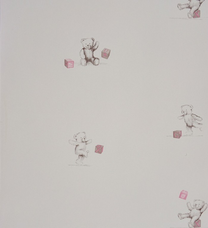 Papel pintado ositos con cubos de letras - Teddy Bear 229287