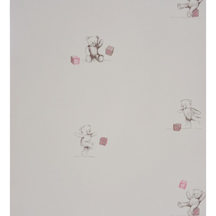 Papel pintado ositos con cubos de letras - Teddy Bear 229287