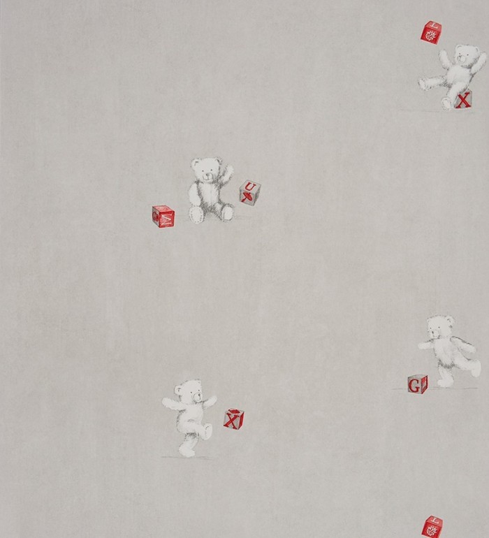 Papel pintado ositos con cubos de letras - Teddy Bear 229289