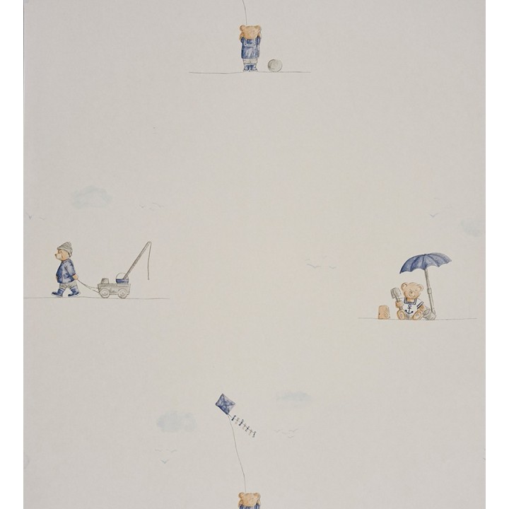 Papel pintado infantil osito en la playa - Sandy Bears 229291