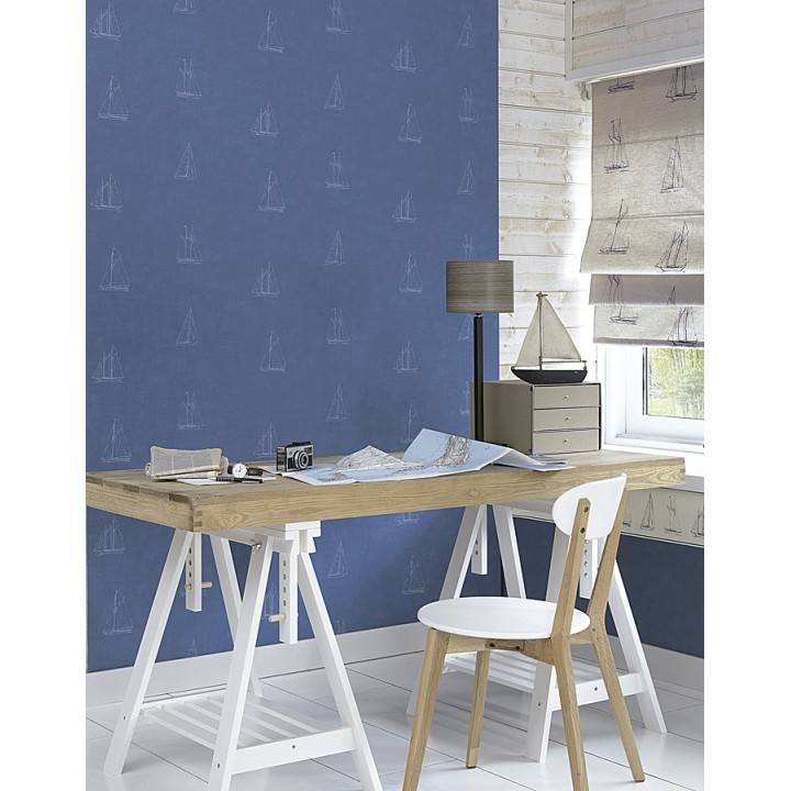 Papel pintado veleros vintage marineros - Victoria 230117