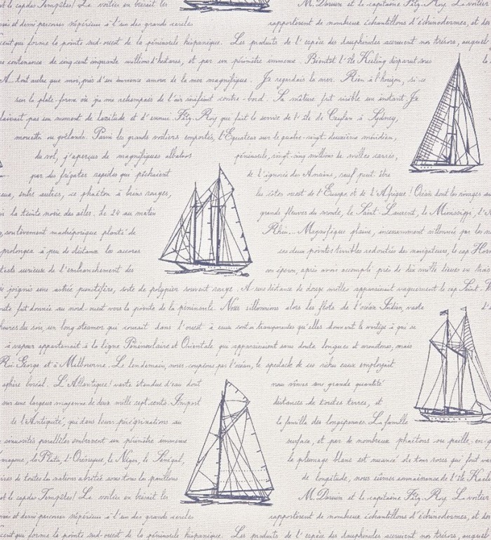 Papel pintado veleros y letras en cursiva - Salaminia 230120