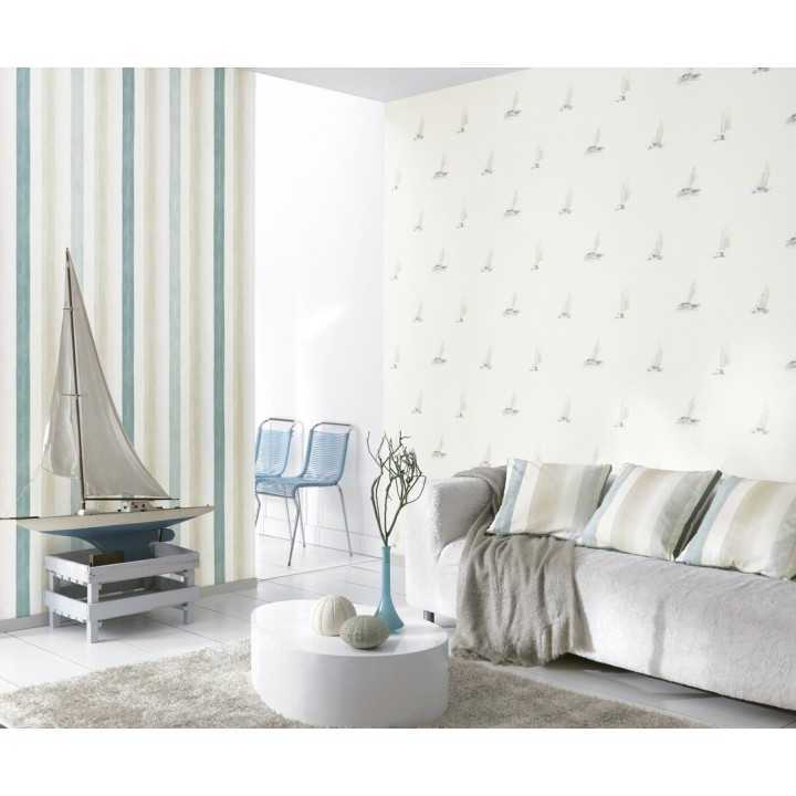 Papel pintado veleros de acuarela - Ourang 230122