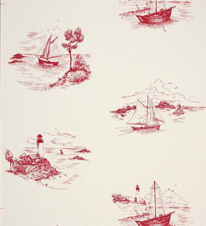 Papel pintado toile de jouy escenas marineras - Beagle 230125