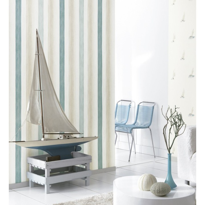 Papel pintado rayas veteadas de acuarela - Raya Ourang 230138