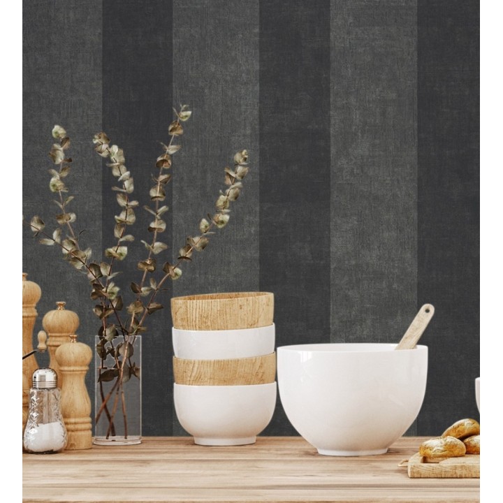 Papel pintado rayas modernas efecto decapado - Raya Lilien 231119