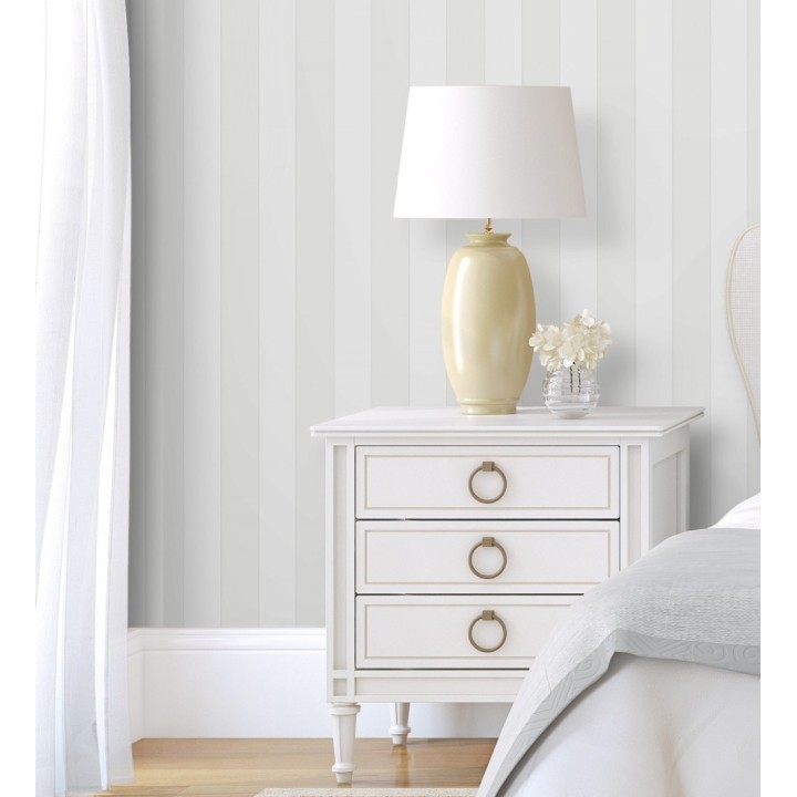 Papel pintado rayas clásicas bicolor - Raya Lowbrow 231721