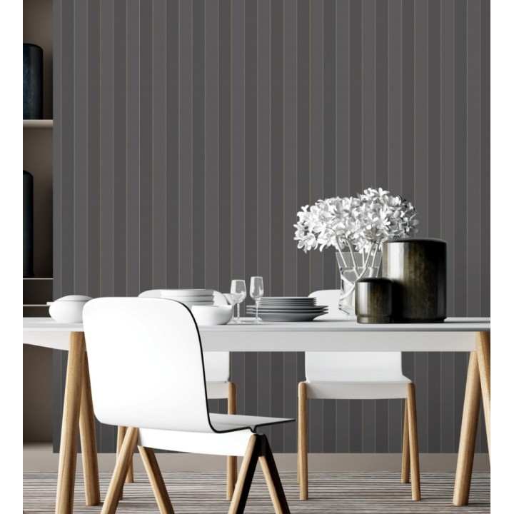 Papel pintado rayas clásicas bicolor - Raya Lowbrow 231726