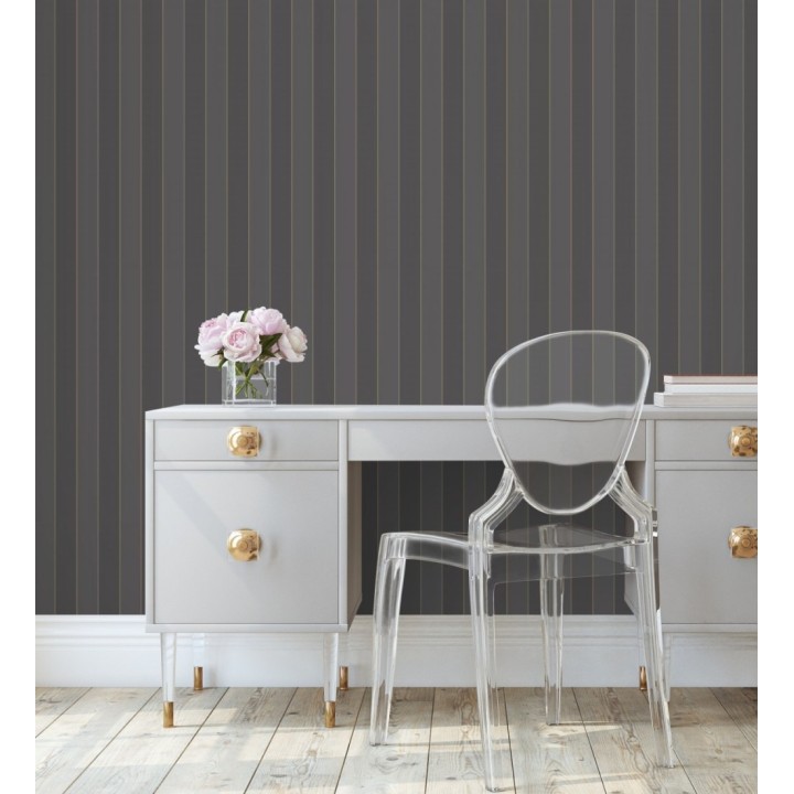 Papel pintado rayas clásicas bicolor - Raya Lowbrow 231726