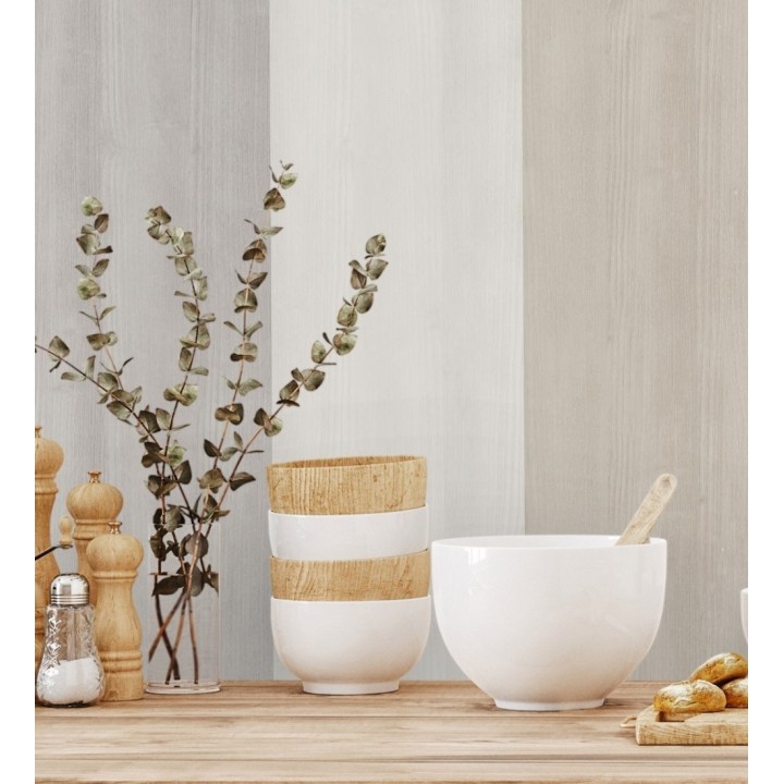 Papel pintado rayas anchas veteadas Shabby Chic - Raya Tolosa 231913