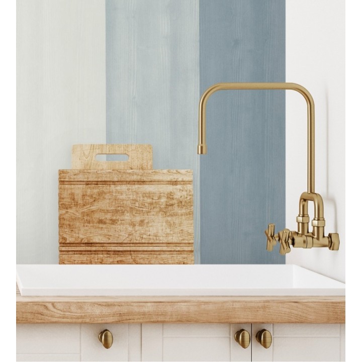 Papel pintado rayas anchas veteadas Shabby Chic - Raya Tolosa 231915