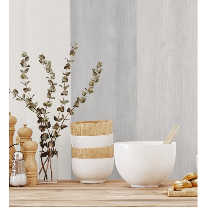 Papel pintado rayas anchas veteadas Shabby Chic - Raya Tolosa 231916