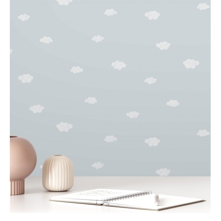 Papel pintado nubes infantiles de acuarela - Baby Clouds 232123