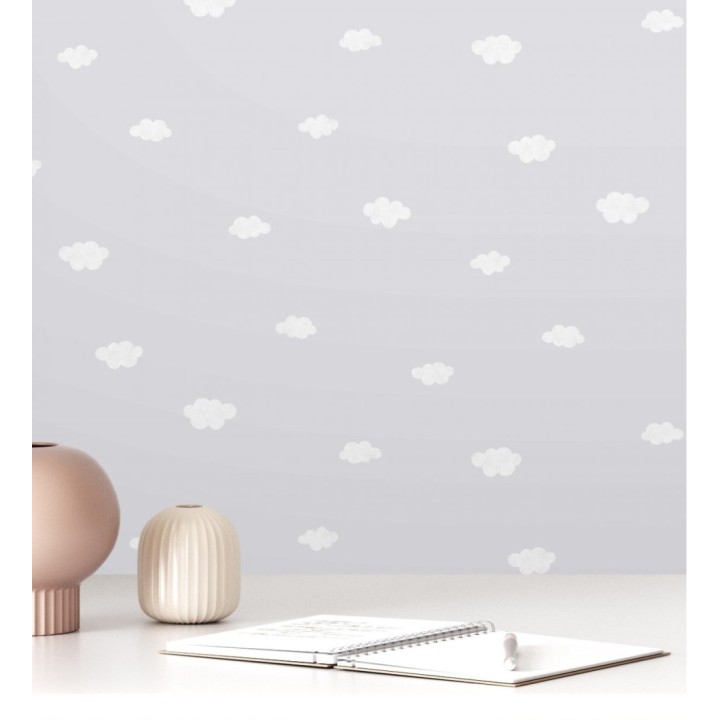 Papel pintado nubes infantiles de acuarela - Baby Clouds 232124