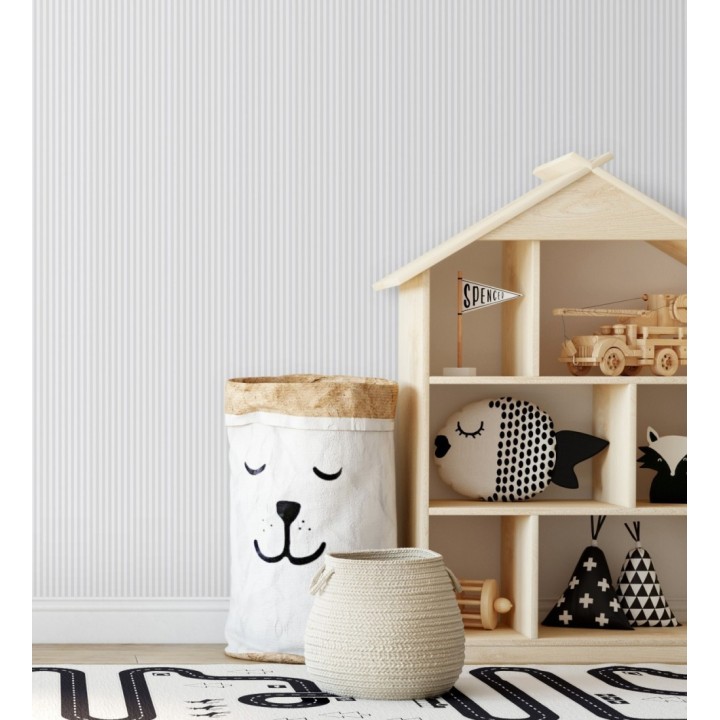 Papel pintado rayas infantiles bicolor - Raya Teddy Sailors 232153