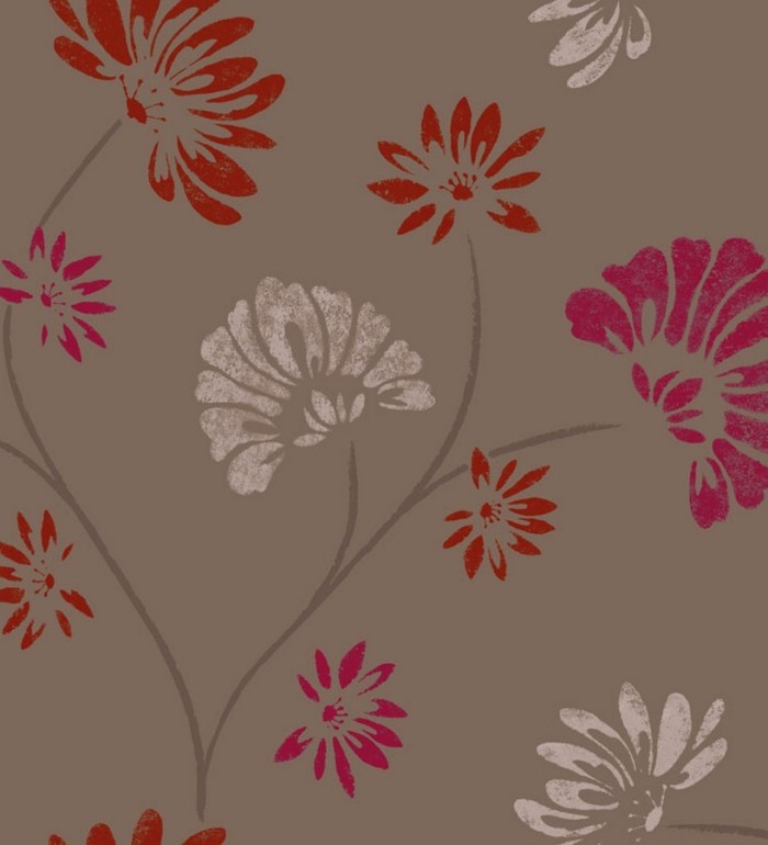 Papel pintado flores grandes de acuarela - Filipa 339698