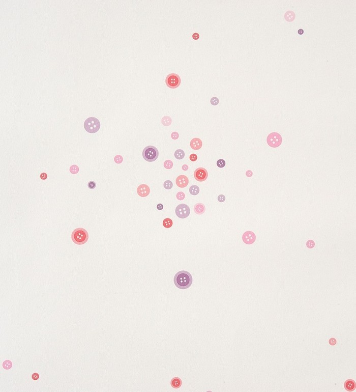 Papel pintado botones coquetos infantiles - Buttons Splash 340945