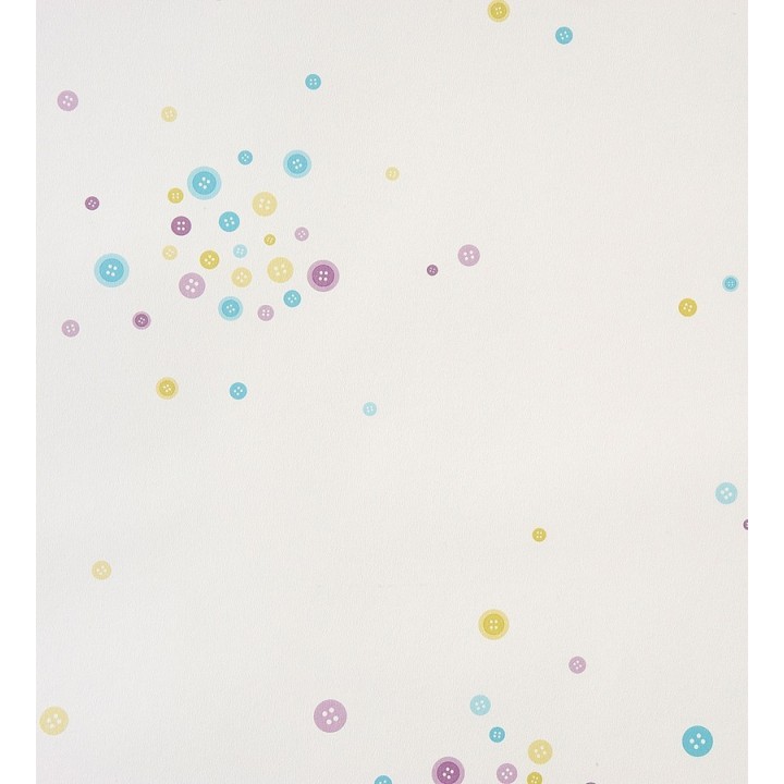 Papel pintado botones coquetos infantiles - Buttons Splash 340946
