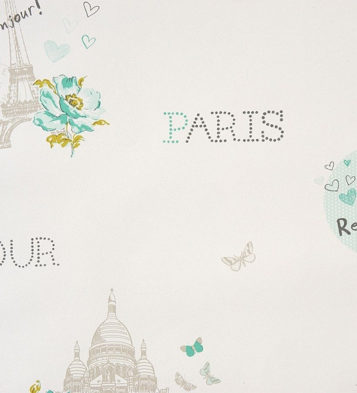 Papel pintado motivos de París vintage juvenil - Haute París 340959